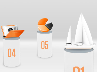 E-Learning Icons design icon illustration orange white