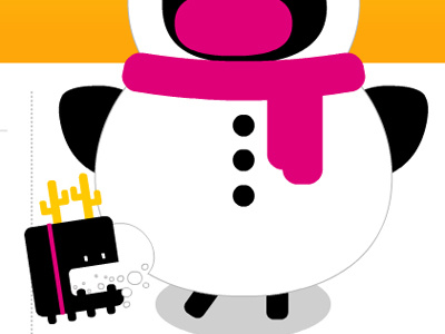 Tasty Snowman! character illustration xmas