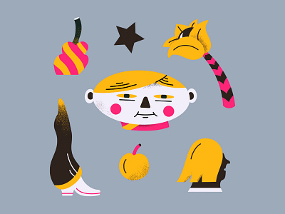 Characters 3 bold colorful cute design illustration illustrator vector