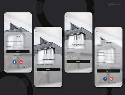 Sign up / Login Glassmorphism Design app app design best design design glassmorphism glassy graphicdesign login minimal signup ui uidesign ux uxdesign