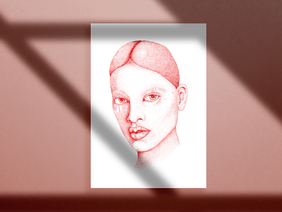 Red Portrait Illustration