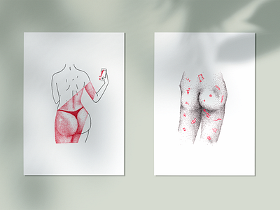 Nude Body Illustration Series