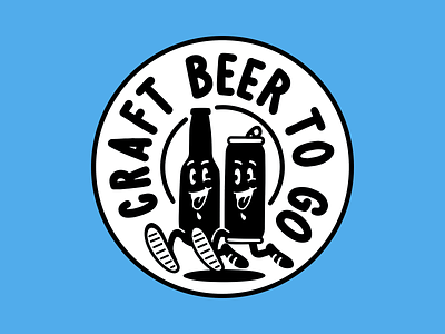 craft beer to go design drawing illustration logo sketch vintage