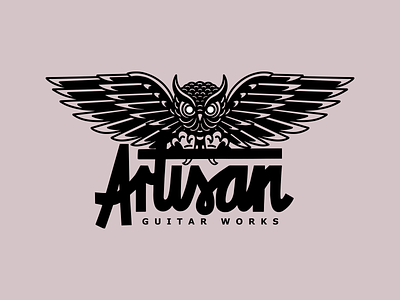 ARTISAN GUITAR WORKS artisan design guitar illustration logo works