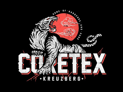 roartex berlin coretex drawing fresh illustration japan kreuzberg punk roar shirtdesign sketch tiger