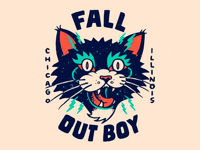 screaming cat cat drawing fall out boy horror illustration sketch