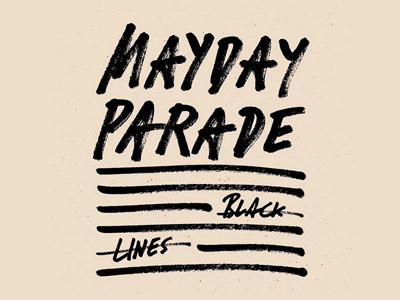 black lines illustration lettering mayday parade merchdesign sketch typography