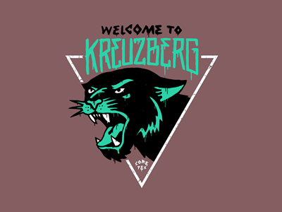 welcome to kreuzberg berlin coretex drawing illustration kreuzberg panther roar