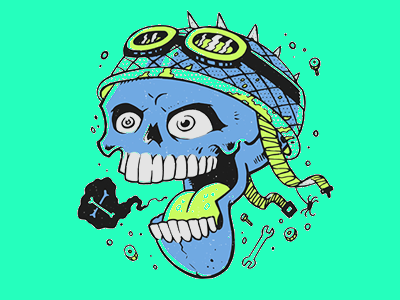 moto skull by Christian Bögle on Dribbble