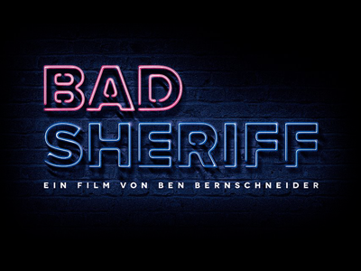 neon sheriff bad sheriff font fresh headline neon short movie type typo typography