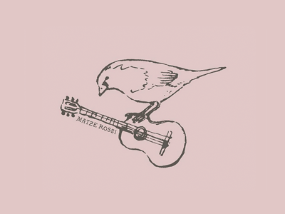 guitar sparrow cute doodle drawing guitar illustration sketch songwriter