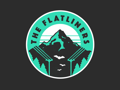 hillsight badge drawing illustration outdoor the flatliners vintage