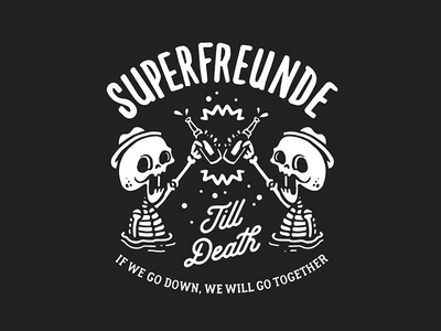 superfreunde beer drawing horror illustration label sketch skull superfreunde vintage