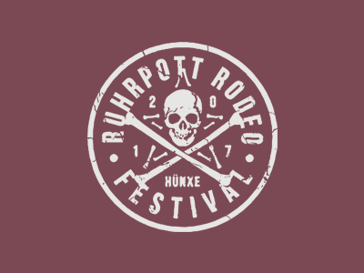 skull & bones badge bones festival horror ruhrpott rodeo skull vintage