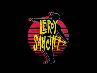 silhouette dance dance illustration laser leroy sanchez man of the year retro