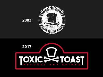 toxic toast re-branding badge brand fresh icon illustration logo rebranding recordstore toxic toast