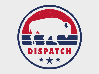 buffalo badge buffalo dispatch logo outdoor patch wildlife