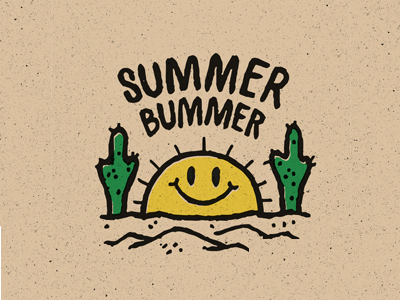 summer bummer cartoon doodle drawing fun illustration sketch summer sun
