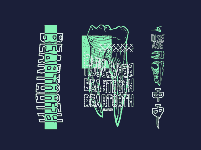 trippy tooth bandmerch beartooth design illustration sketch trippy