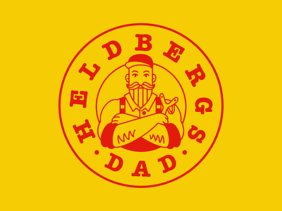 heldbergs dad badge dad drawing heldbergs illustration logo sketch vector vintage