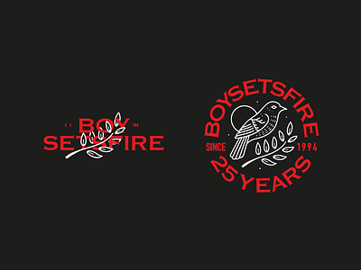 boysetsfire - 25 years anniversary badge boysetsfire illustration logo sketch