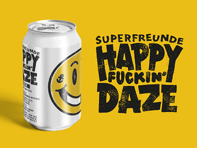 happy daze beer can daze fresh happy illustration superfreunde vintage