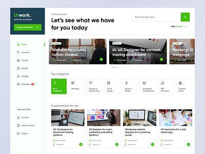 Freelance work finding application dashboard ecommerce freelance jobs portal job finder job portal remote job finder application remote jobs web app work work finder work search