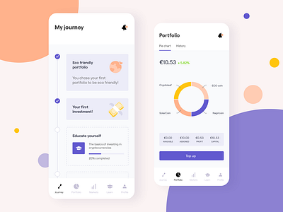 Investment app visual concept