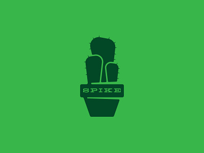 Spike cacti cactus design doodle green illustration kansas city plant pot spike typography vector