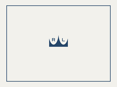 R+L Wedding mark badge blue branding design kansas city logo mid century midcentury typography vector wedding weddings