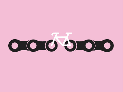 Bike Chain bike biking chain cycle cycling design illustration kansas city pink texture vector