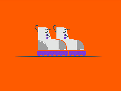 Vectober 2020 Day 3 – Bulky boots bulky design illustration inktober inktober2020 kansas city orange purple vectober vectober2020 vector