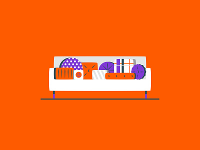 Vectober 2020 – Day 9 Throw (Pillows) design illustration inktober kansas city orange pillows throw throw pillows vectober vector