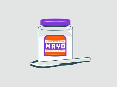 Vectober 2020 – Day 11 Disgusting design disgusting illustration inktober inktober2020 kansas city mayo mayonnaise orange typography vectober vectober2020 vector