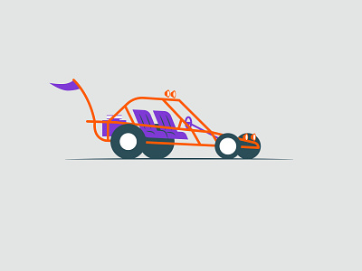 Vectober 2020 – Day 13 Dune (Buggy) automotive buggy cars design dune dune buggy illustration inktober inktober2020 kansas city orange vectober vectober2020 vector