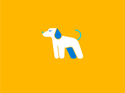 lil pupper blue canine design dog gold illustration kansas city pup puppy rounded vector