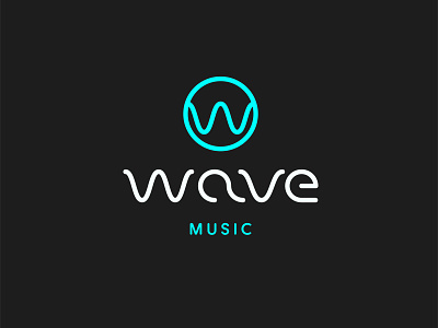Wave Music Streaming app blue branding design icon logo music soundwave soundwaves teal typography vector water wave