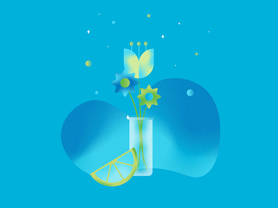 Summer Vibe art director design flowers gradient grain illustration lime minneapolis minnesota organic sparkles vector