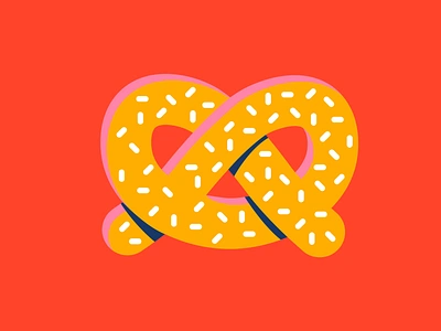 Inktober - Knot design illustration inktober inktober2021 knot minneapolis orange pretzel snack vector