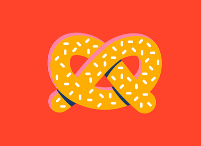 Inktober - Knot design illustration inktober inktober2021 knot minneapolis orange pretzel snack vector