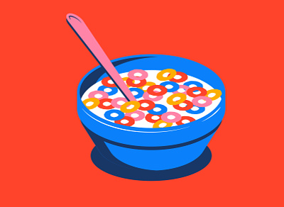 Inktober - Loop breakfast cereal design fruit loops illustration inktober loop orange vector
