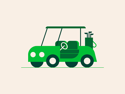Fancy Go-Kart branding cart design flat golf golf cart golf kart green illustration kart minneapolis minnesota vector