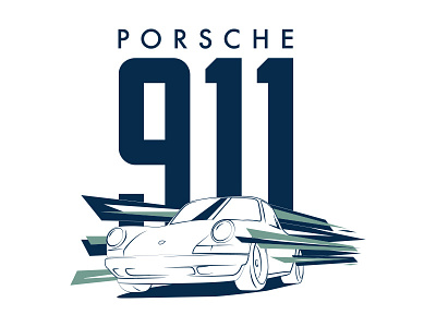 Icon 001 Porsche 911 911 automotive blue cars euro green icon kansas city porsche vector