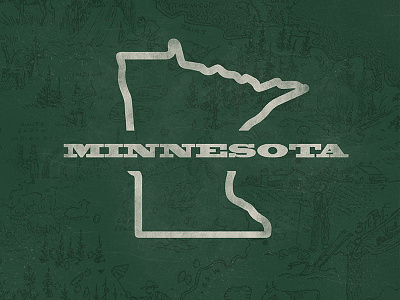 Minnesota badge green kansas city map minnesota slab serif tan texture vector
