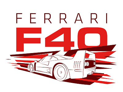 Icon 002 Ferrari F40 carart f40 ferrari iconseries italy red