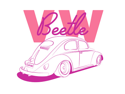 Icon 17 Beetle automotive beetle cars illustration kansas city vector volkswagen