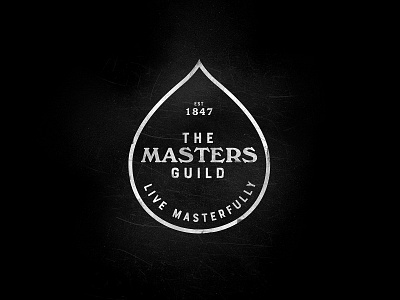 The Masters Guild badge black black white branding design drop icon kansas city knockout logo texture typography vector