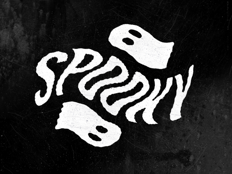 Spooky Weekly Warm-up #9 design distorted ghost halloween illustration kansas city scary spooky texture typography vector weekly warm up