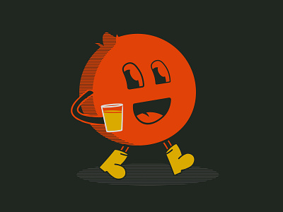 Mister Crandaddy beer brewery cartoon character cranberry design illustration kansas city mascot retro vector