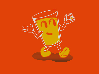 Bourbon Buddy beer bourbon branding character design drinking illustration kansas city red vector vintage